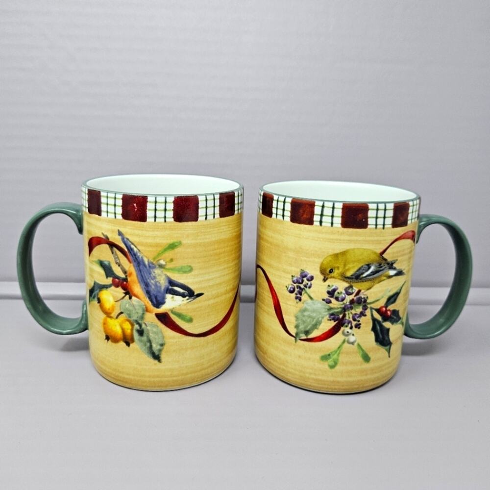 Lenox Winter Greetings Coffee Mug Catherine McClung Set Of 2